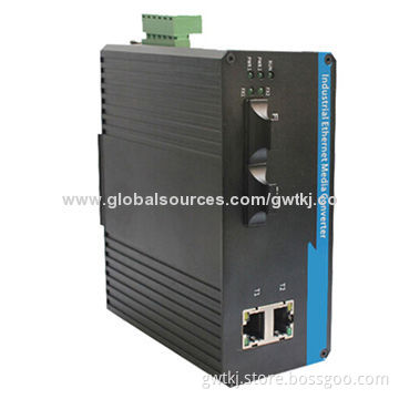 Gigabit industrial Ethernet media converter, 2x1000Base-FX, SM/MM,SC/ST/FC/LC optional, 24V DC input